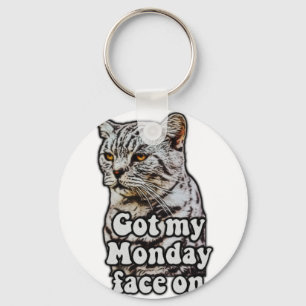 Funny cat meme for kitty owners and cat lovers keychain