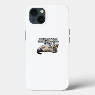Funny cat meme for kitty persons and cat owners iPhone 13 case