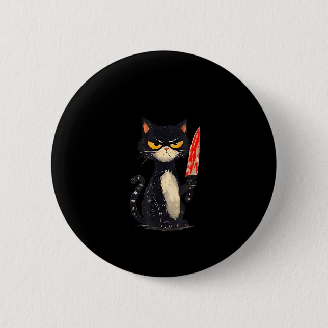 Funny Cat Meme I Require Snacks Design Men Women  2 Inch Round Button (Front)