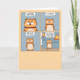 Funny Cat Mistakes Were Made On Purpose Birthday Card