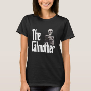 Funny Cat Mom Catmother Skull Black Cat Mother Kit T-Shirt