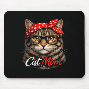 Funny Cat Mom Cute Cat Lovers Mothers Day Mouse Pad