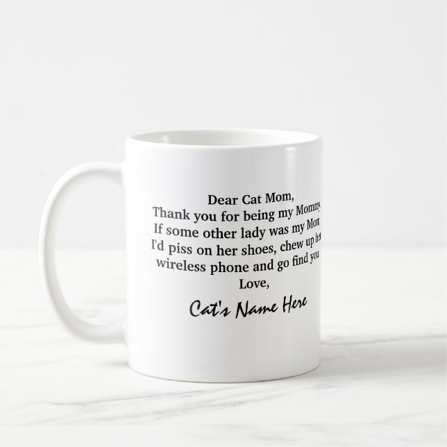 Funny Cat Mom gift from Cat mugs (Left)