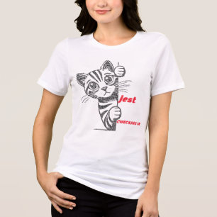 Funny Cat Mom Gift Jest Typography Design Play Tri-Blend Shirt