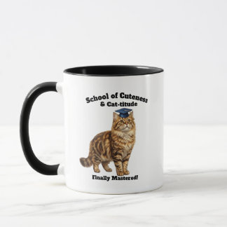 Funny Cat Mom Grad Mug - Personalized Coffee Gift