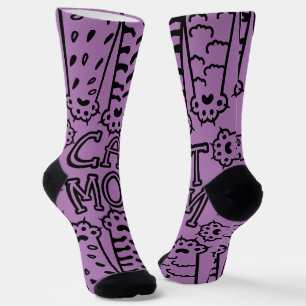 Funny Cat Mom Paws Socks
