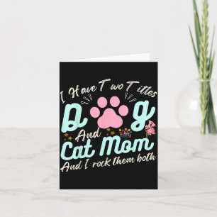 Funny cat mom quote, floral happy mother's day, card