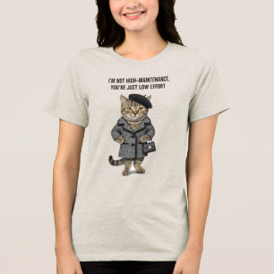Funny Cat Mom T-Shirt Tri-Blend Shirt