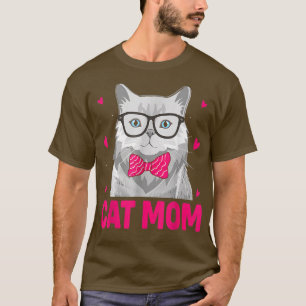 Funny Cat Mommy Vintage Best Cat Mom Ever  T-Shirt