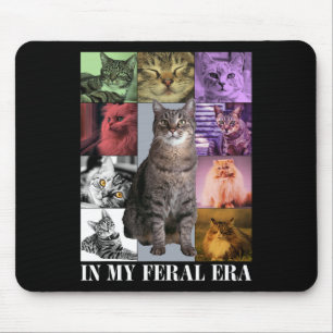 Funny Cat Moon In My Feral Era Cute Kitten For Men Mouse Pad