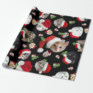Funny cat mouse and catnip christmas wrapping paper
