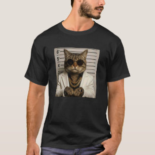 Funny Cat Mugshot Meme T-Shirt