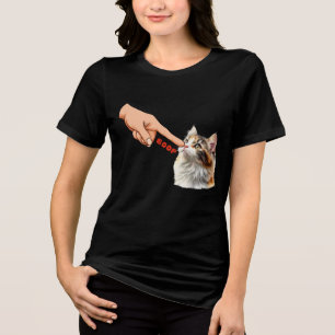 Funny Cat Nose Boop Tri-Blend Shirt
