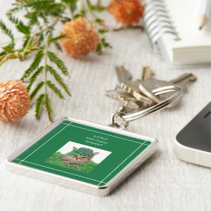 Funny Cat on St. Patrick’s Day Keychain