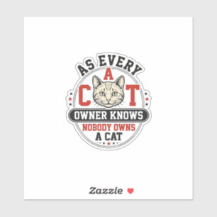 Funny Cat Owner Quote Vintage Engraving Design_1