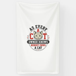 Funny Cat Owner Quote Vintage Engraving Design_1 Banner