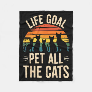 Funny Cat Parent Vet Tech Vetinary Life Goal Pet A Fleece Blanket