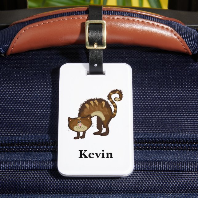 Funny Cat Personalized Luggage Tag (Front Insitu 2)