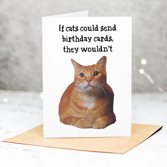 Funny Cat Pet Birthday Greeting Card (Creator Uploaded)
