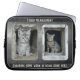 Funny Cat Photos Metal Leather Laptop Sleeve (Front)