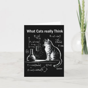 Funny Cat Physics Humor Design What Cats Really Th Card