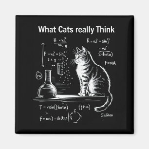 Funny Cat Physics Humor Design What Cats Really Th Magnet