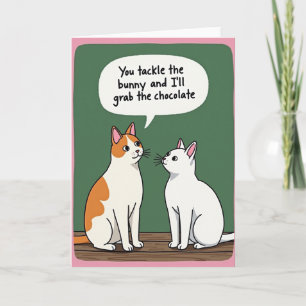 Funny Cat Plan Greeting Card