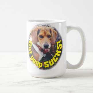 Funny Cat Poop Sucks Dog Sticking Tongue Out Mug