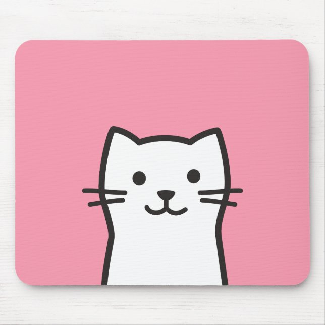 Funny cat portrait mouse pad (Front)