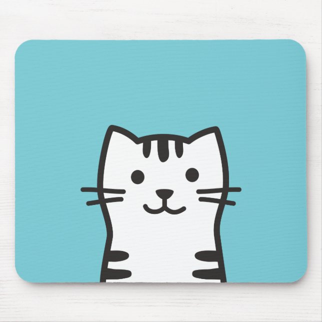 Funny cat portrait mouse pad (Front)