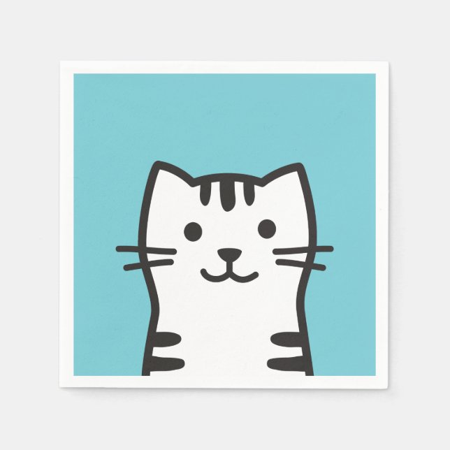 Funny cat portrait napkin (Front)