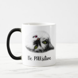 Funny Cat positive customizable Magic Mug