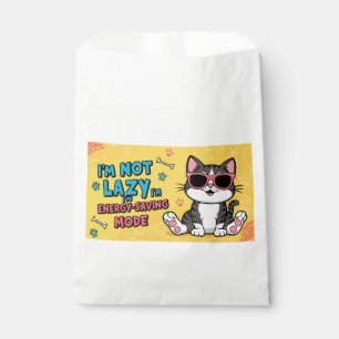 Funny Cat Poster Cartoon cat wearing sunglasses Favour Bag