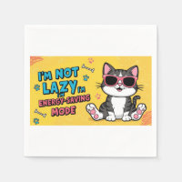 Funny Cat Poster Cartoon cat wearing sunglasses