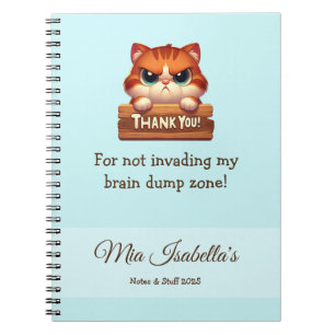 Funny Cat - Privacy Notebook Customizable