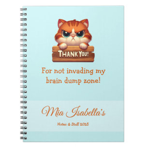 Funny Cat - Privacy Notebook Customizable