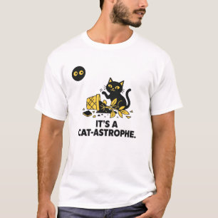 Funny Cat Pun Cat-astrophe Punderful Corner T-Shirt