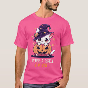 Funny Cat Pun Witch Spell Graphic Men Kids Women H T-Shirt