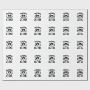 Funny Cat Purrmined Sistence Vintage Graphic_1 Wrapping Paper