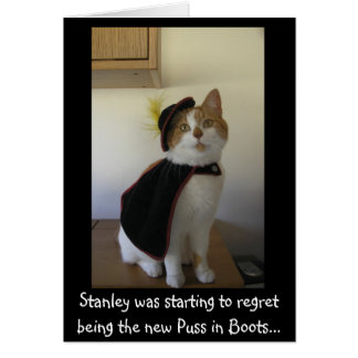 Funny Cat "Puss in Boots" Card