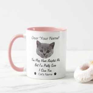 Funny Cat Quote   Custom Cat's Face Photo and Name Mug