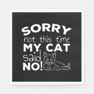 Funny Cat Quote Gift cats Napkin
