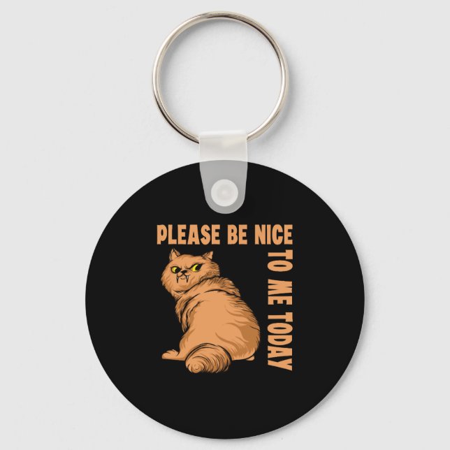 Funny Cat Quote Tomcat nice Design  Keychain (Front)