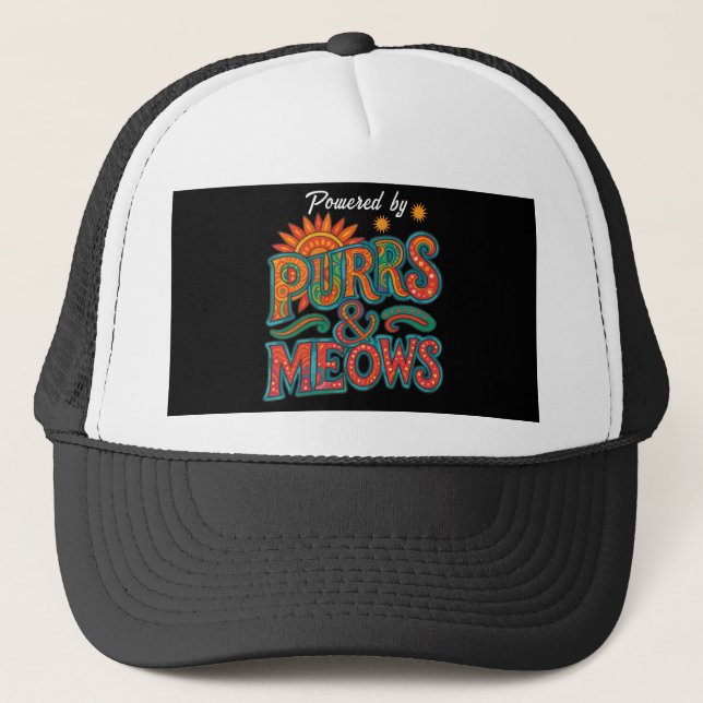 funny cat quote trucker hat (Front)