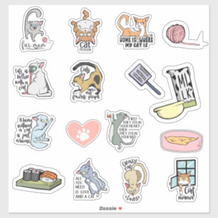 Funny Cat Quotes Stickers