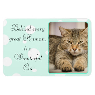 Funny Cat Quotes Teal  Personalized Magnet