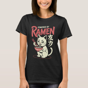 Funny Cat Ramen Powered by Ramen Japanese Tattoo A T-Shirt