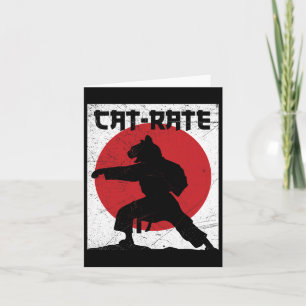 Funny Cat-rate Cat Karate Gift For Martial Arts Ki Card