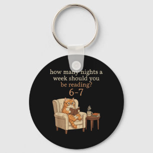 Funny Cat Reading 6-7 Meme English Teacher Book Lo Keychain