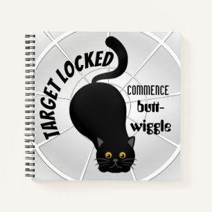 Funny Cat Ready to Pounce Notebook